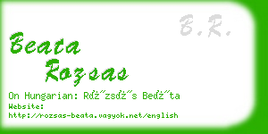 beata rozsas business card