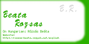 beata rozsas business card